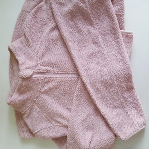 Pale Pink Full Zip Fleece Jacket 4 Pockets Size Medium - Picture 6 of 9